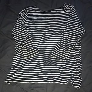 3/4 sleeve striped top